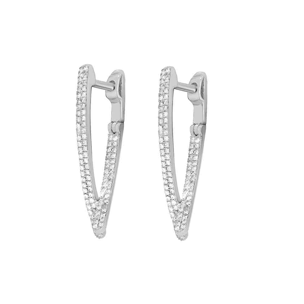 V-Shaped Huggie Earrings ER21578A